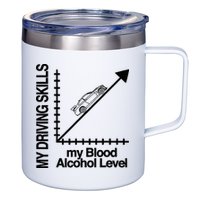 My Driving Skills My Blood Alcohol Level Funny Design 12oz Stainless Steel Coffee Mug