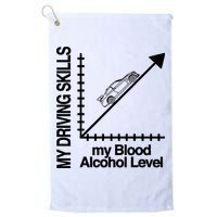 My Driving Skills My Blood Alcohol Level Funny Design Golf Towel