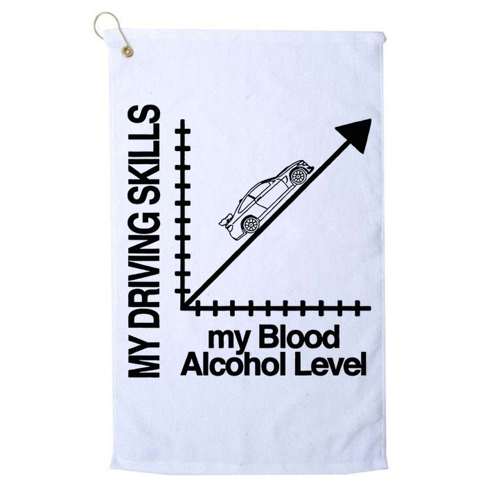 My Driving Skills My Blood Alcohol Level Funny Design Golf Towel
