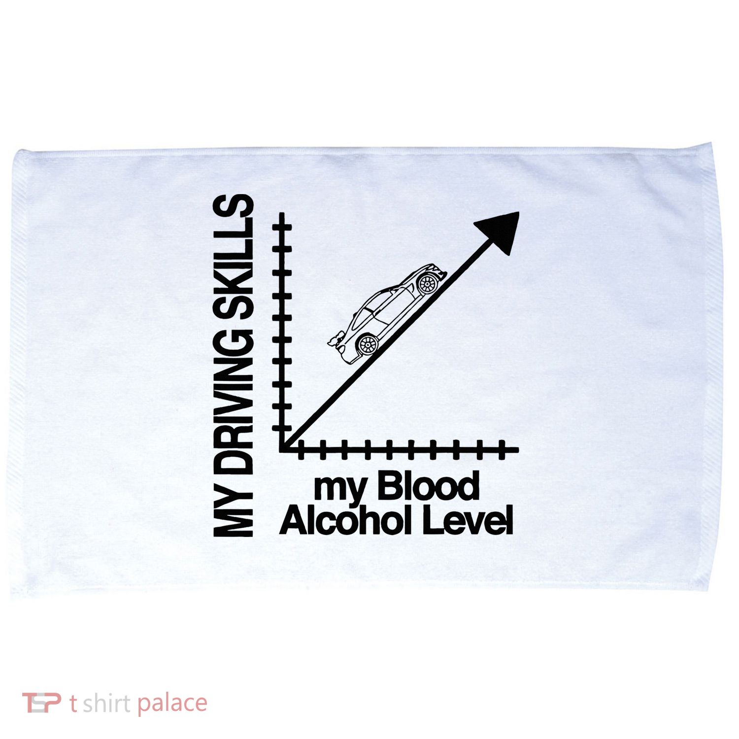 My Driving Skills My Blood Alcohol Level Funny Design Microfiber Hand Towel
