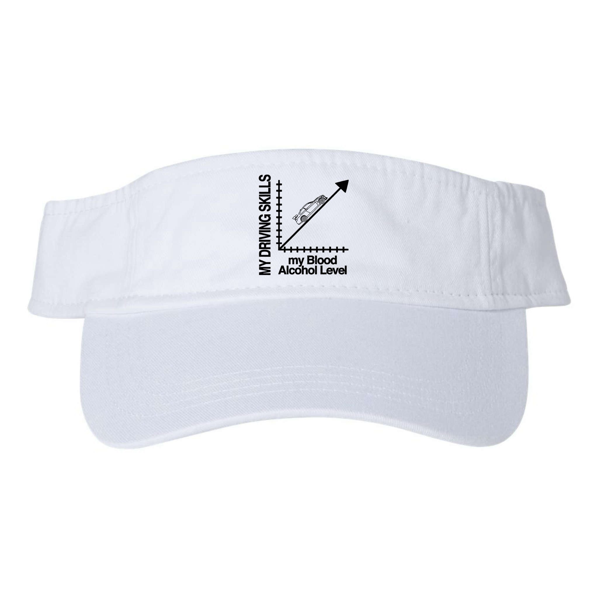 My Driving Skills My Blood Alcohol Level Funny Design Visor