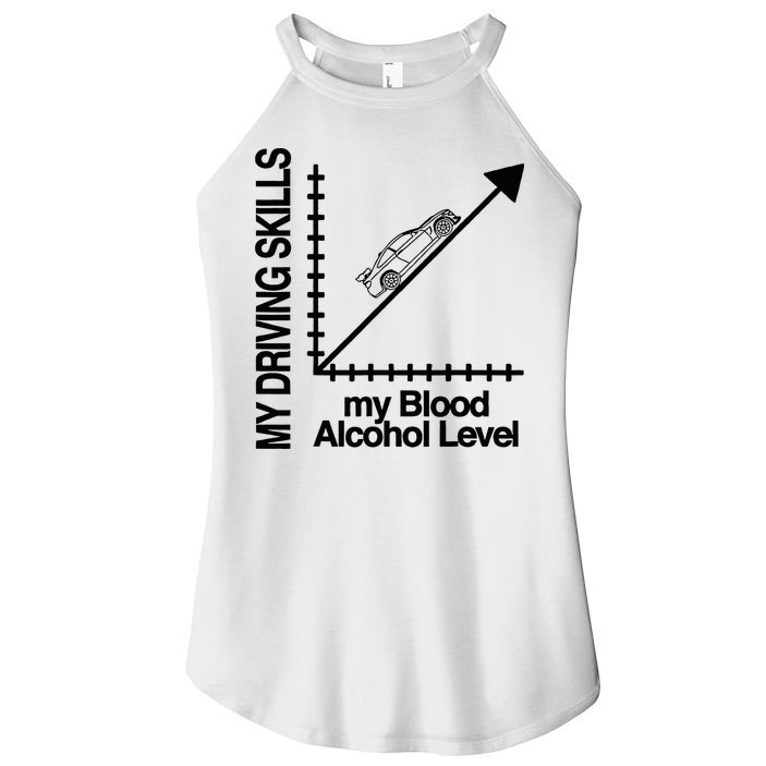 My Driving Skills My Blood Alcohol Level Funny Design Women's Perfect Tri Rocker Tank