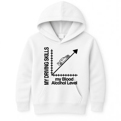 My Driving Skills My Blood Alcohol Level Funny Design Kids Hoodie