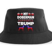 My Doberman Supports Trump 2024 Election Gift For Dog Owners Sustainable Bucket Hat