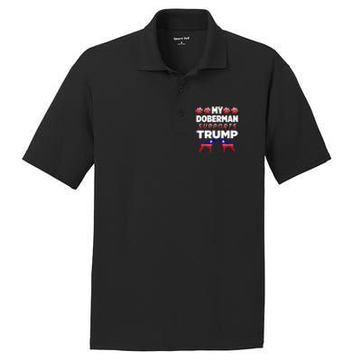 My Doberman Supports Trump 2024 Election Gift For Dog Owners PosiCharge RacerMesh Polo