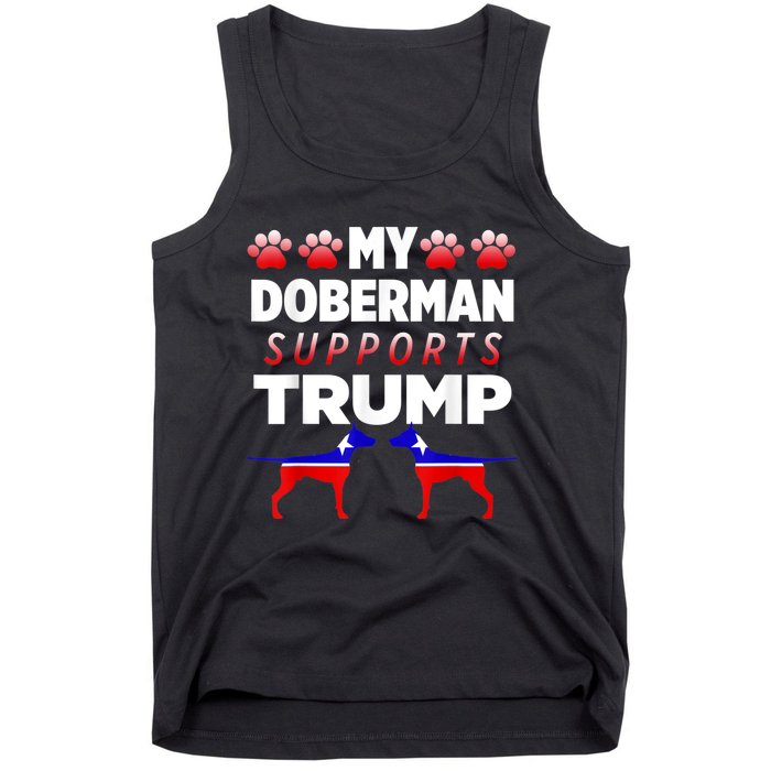 My Doberman Supports Trump 2024 Election Gift For Dog Owners Tank Top