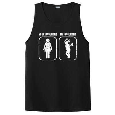 My Daughter Softball Dad Of A Softball Player Father Gift PosiCharge Competitor Tank