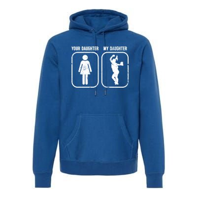 My Daughter Softball Dad Of A Softball Player Father Gift Premium Hoodie