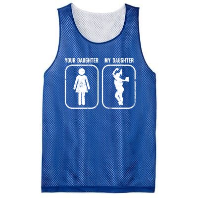 My Daughter Softball Dad Of A Softball Player Father Gift Mesh Reversible Basketball Jersey Tank