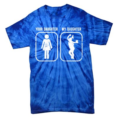 My Daughter Softball Dad Of A Softball Player Father Gift Tie-Dye T-Shirt