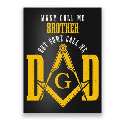 Mason Dad Square & Compass Masonic Shriner Freemason Poster