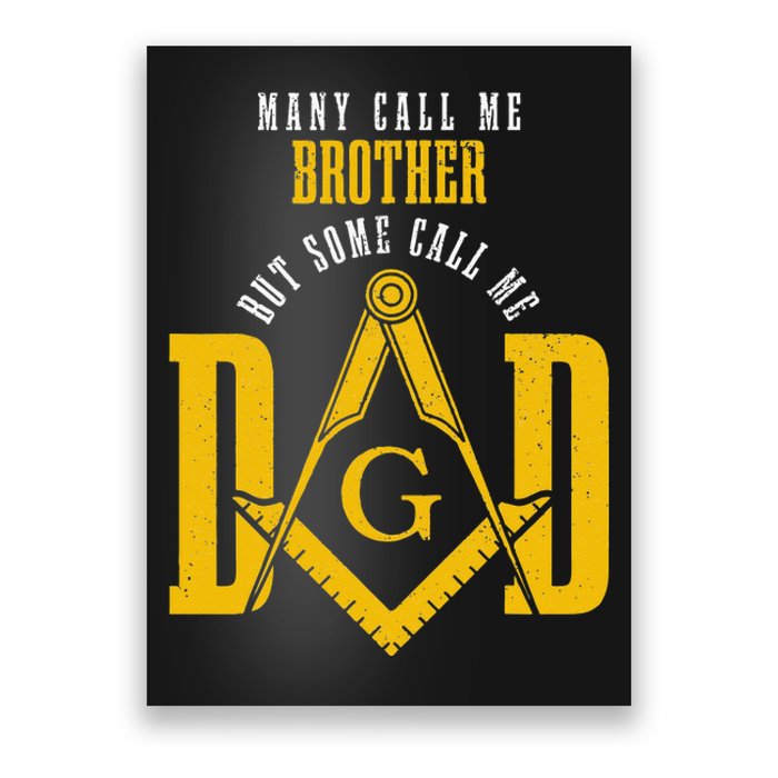 Mason Dad Square & Compass Masonic Shriner Freemason Poster