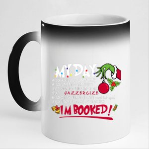 My Day Schedule I’M Booked Christmas Merry Christmas 11oz Black Color Changing Mug