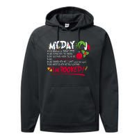 My Day Schedule I’M Booked Christmas Merry Christmas Performance Fleece Hoodie