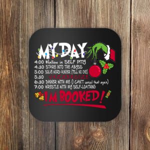 My Day Schedule I’M Booked Christmas Merry Christmas Coaster