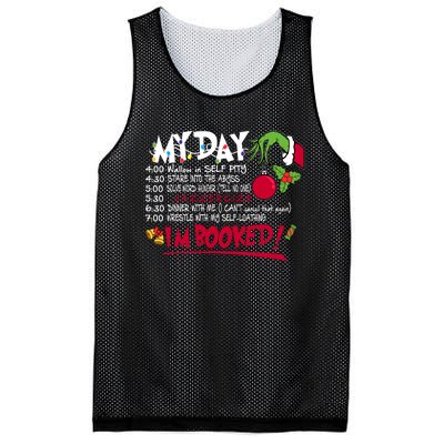 My Day Schedule I’M Booked Christmas Merry Christmas Mesh Reversible Basketball Jersey Tank