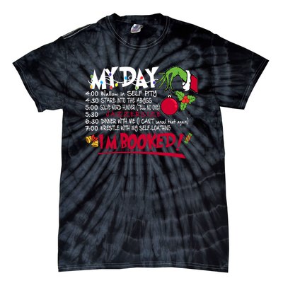 My Day Schedule I’M Booked Christmas Merry Christmas Tie-Dye T-Shirt