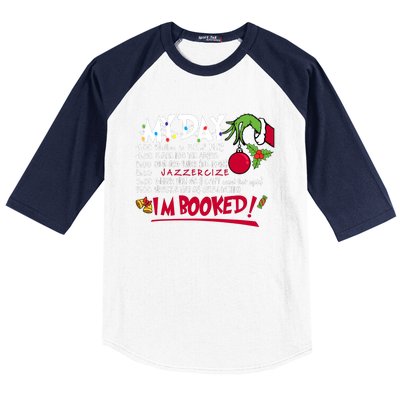 My Day Schedule I’M Booked Christmas Merry Christmas Baseball Sleeve Shirt