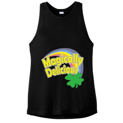 Magically Delicious St. Patricks Day Ladies PosiCharge Tri-Blend Wicking Tank