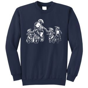 Motocross Dad & Son Trail Bikers MTB Bicycle Fathers Day Sweatshirt