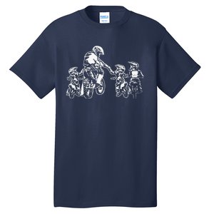 Motocross Dad & Son Trail Bikers MTB Bicycle Fathers Day Tall T-Shirt