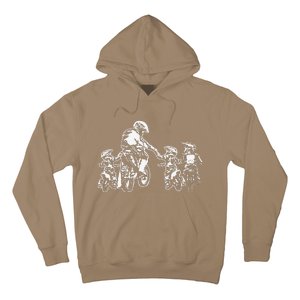 Motocross Dad & Son Trail Bikers MTB Bicycle Fathers Day Hoodie