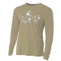 Motocross Dad & Son Trail Bikers MTB Bicycle Fathers Day Cooling Performance Long Sleeve Crew