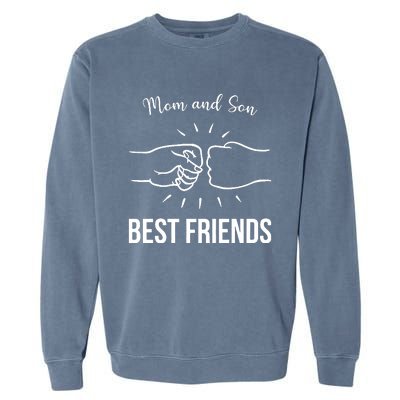 Mum Dad Son Mothers Day Fathers Day Garment-Dyed Sweatshirt