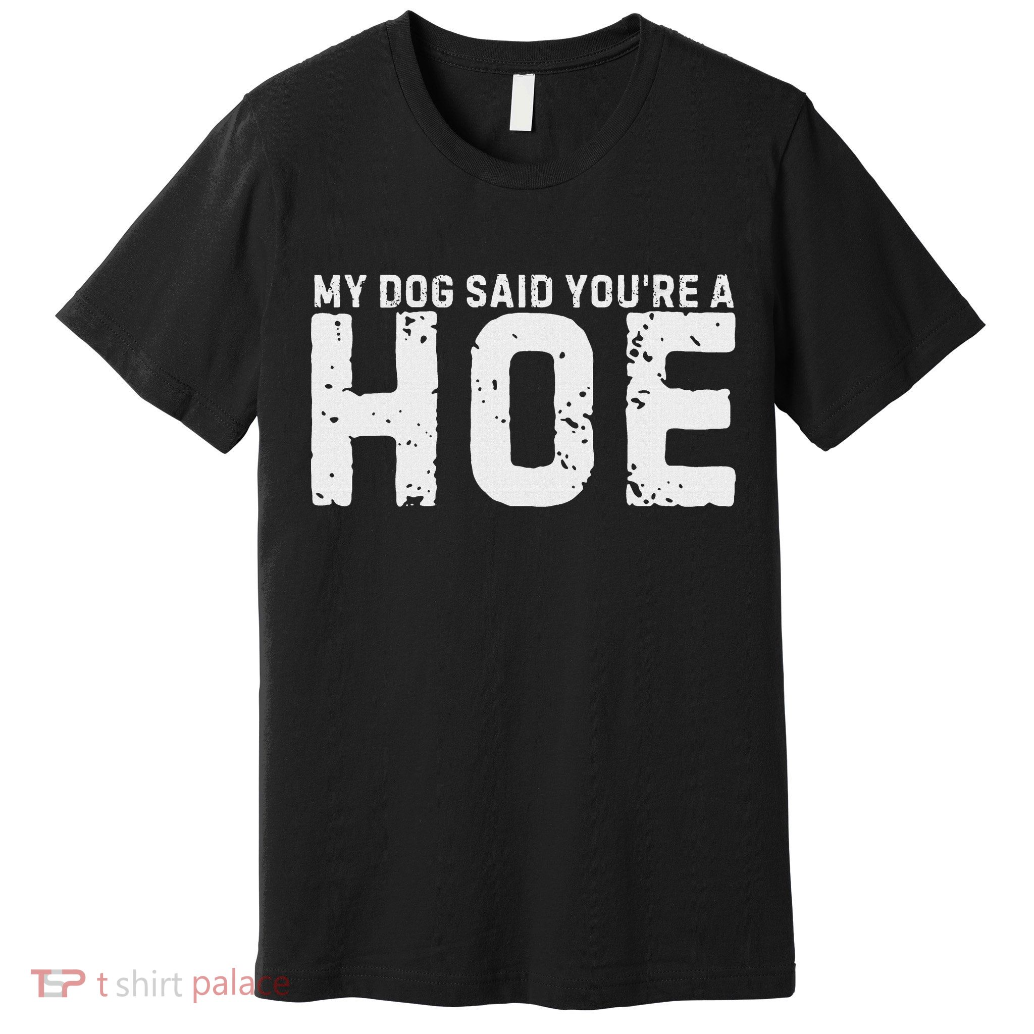 My Dog Said YouRe A Hoe Funny Saying V Neck Premium T-Shirt