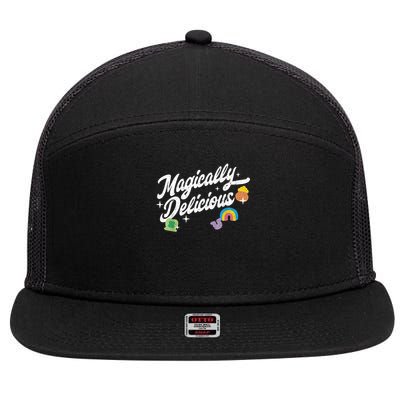 Magically Delicious St Patrick's Day Lucky Charm 7 Panel Mesh Trucker Snapback Hat