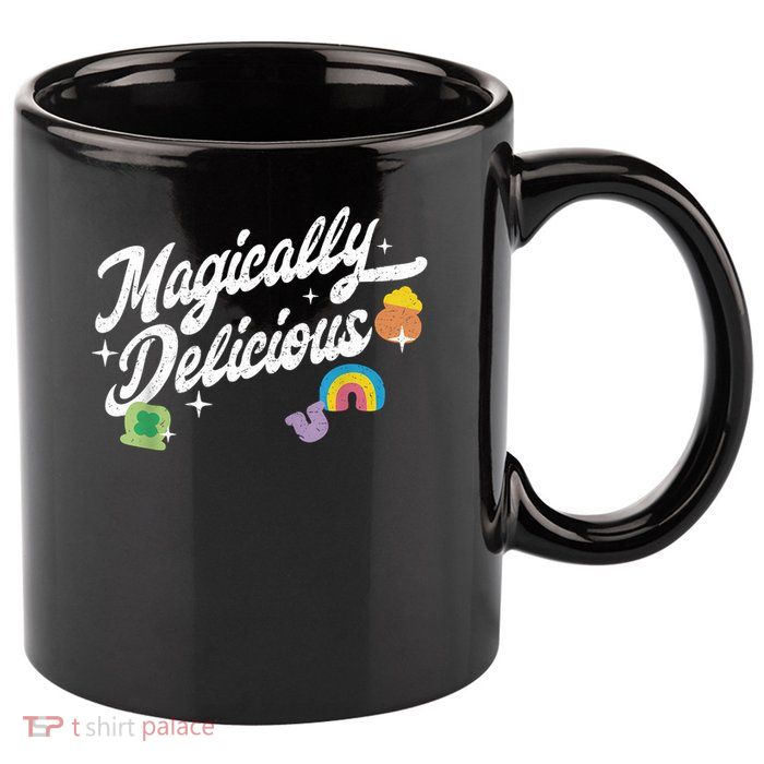 Magically Delicious St Patrick's Day Lucky Charm 11oz C Handle Ceramic Mug