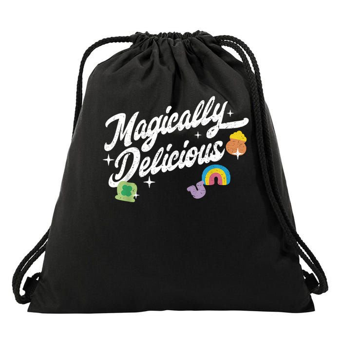Magically Delicious St Patrick's Day Lucky Charm Drawstring Bag