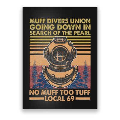 Muff Diving School Muff Diver Union No Muff Too Tuff 69 Poster