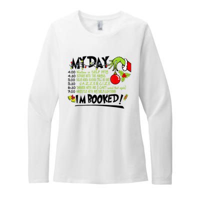 My Day Schedule I’M Booked Christmas Merry Christmas Womens CVC Long Sleeve Shirt