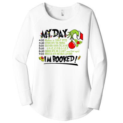 My Day Schedule I’M Booked Christmas Merry Christmas Women's Perfect Tri Tunic Long Sleeve Shirt