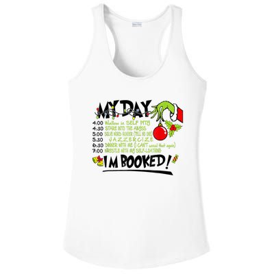 My Day Schedule I’M Booked Christmas Merry Christmas Ladies PosiCharge Competitor Racerback Tank