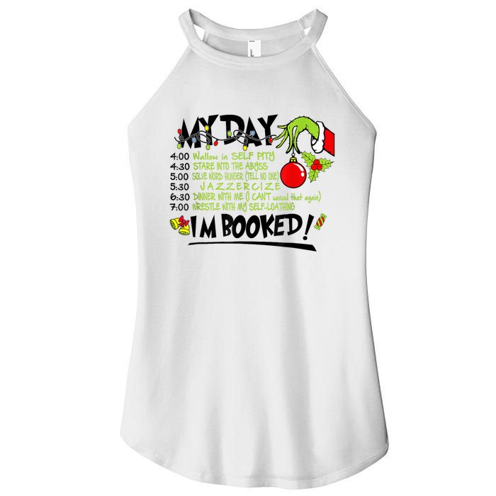 My Day Schedule I’M Booked Christmas Merry Christmas Women's Perfect Tri Rocker Tank