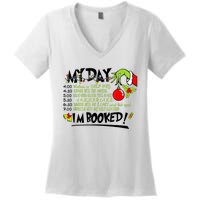 My Day Schedule I’M Booked Christmas Merry Christmas Women's V-Neck T-Shirt