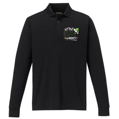 My Day Schedule I’M Booked Christmas Merry Christmas Performance Long Sleeve Polo