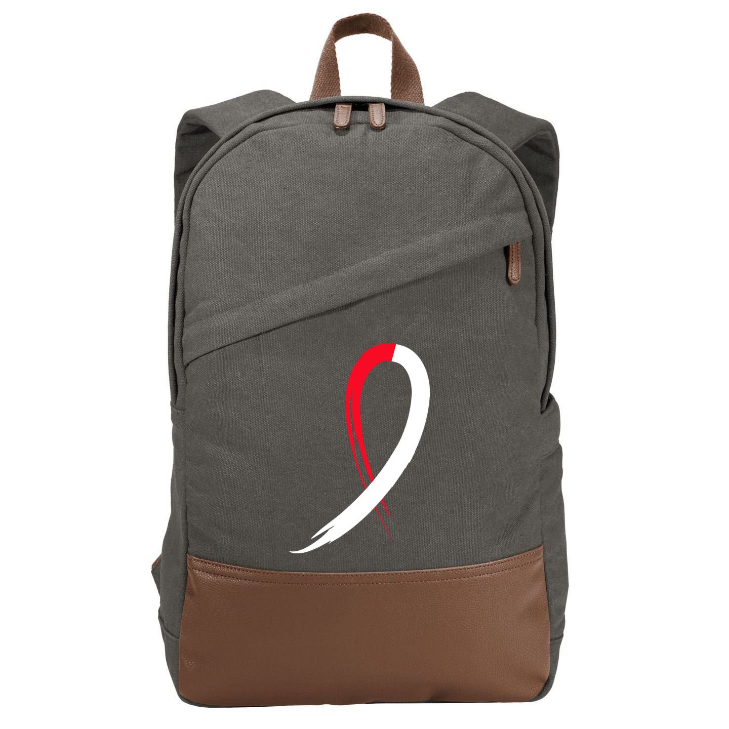 Myelodysplastic Syndromes Awareness Ribbon Cotton Canvas Backpack