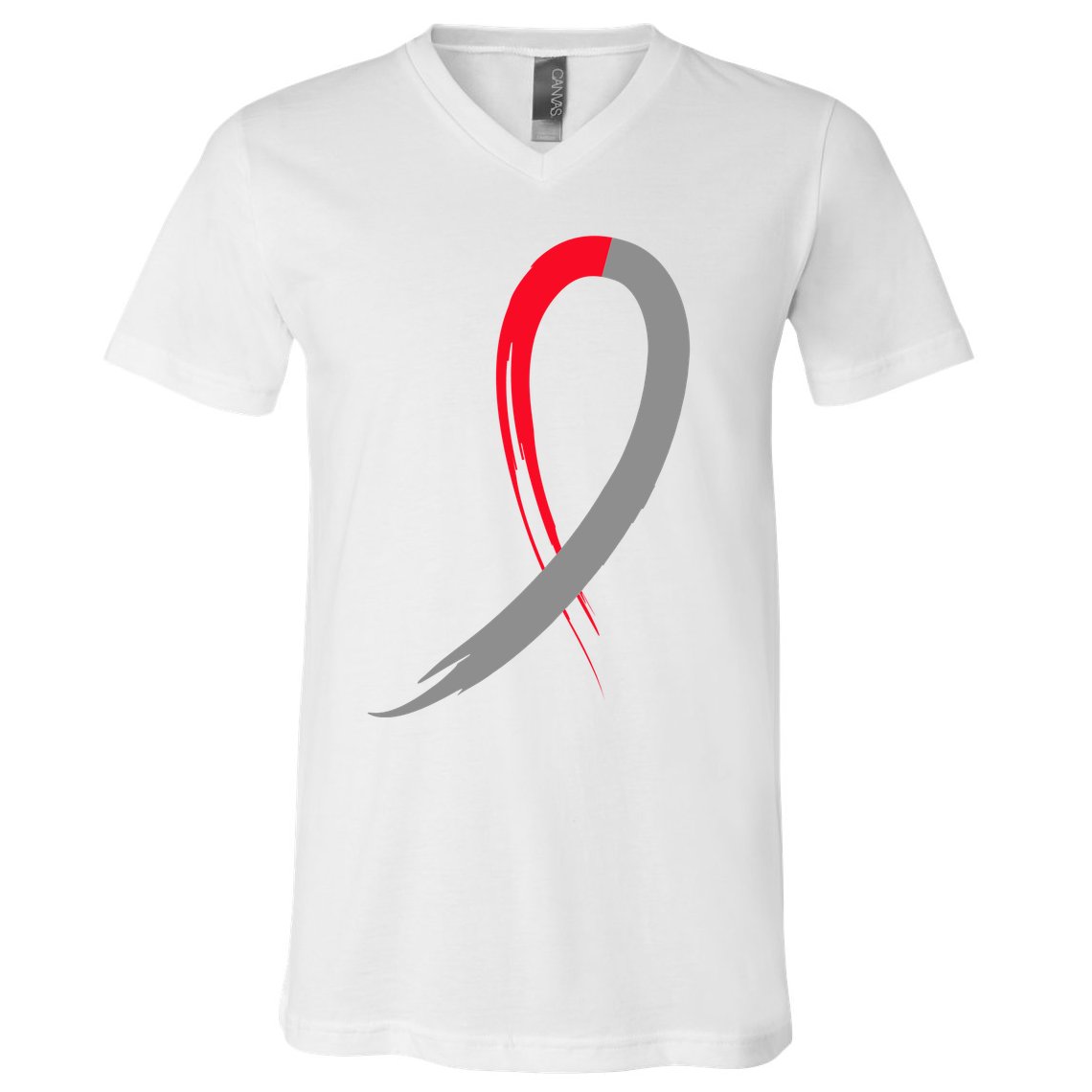 Myelodysplastic Syndromes Awareness Ribbon V-Neck T-Shirt
