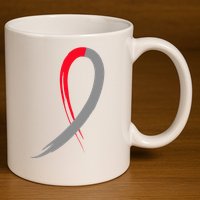 Myelodysplastic Syndromes Awareness Ribbon 11oz C Handle Ceramic Mug