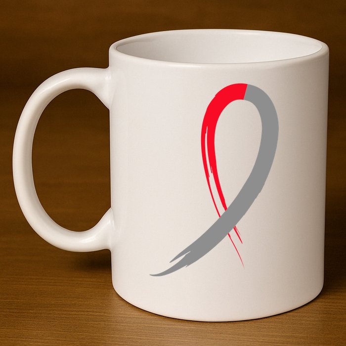 Myelodysplastic Syndromes Awareness Ribbon 11oz C Handle Ceramic Mug