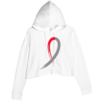Myelodysplastic Syndromes Awareness Ribbon Crop Fleece Hoodie