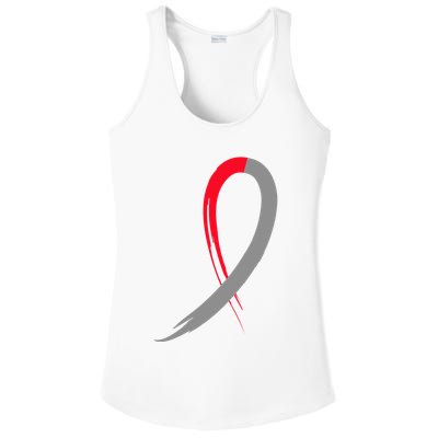 Myelodysplastic Syndromes Awareness Ribbon Ladies PosiCharge Competitor Racerback Tank