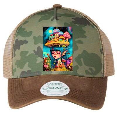 Mushroom Dreams: The Enchanted Mindscape Legacy Tie Dye Trucker Hat
