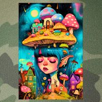 Mushroom Dreams: The Enchanted Mindscape Legacy Tie Dye Trucker Hat