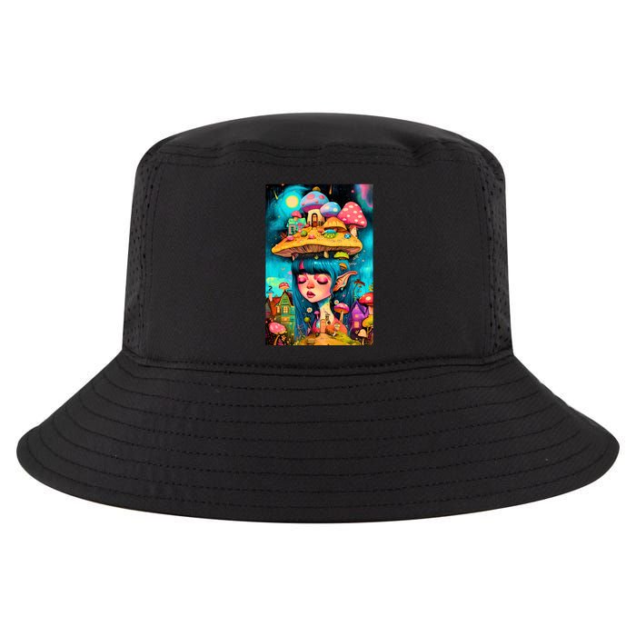 Mushroom Dreams: The Enchanted Mindscape Cool Comfort Performance Bucket Hat