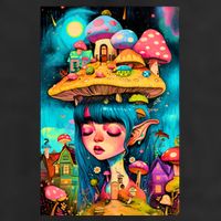 Mushroom Dreams: The Enchanted Mindscape Cool Comfort Performance Bucket Hat