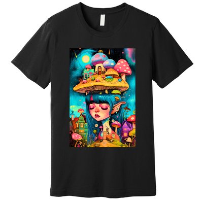 Mushroom Dreams: The Enchanted Mindscape Premium T-Shirt